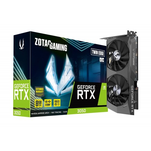 ZOTAC RTX 3050 Twin Edge OC 8GB GDDR6 Gaming Graphics Card - ZT-A30500H-10M